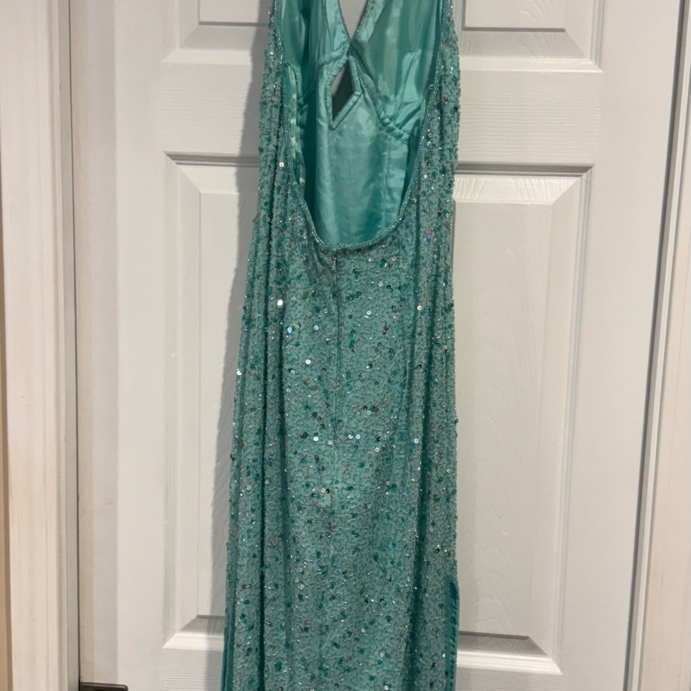 Scala Aqua Beaded Halter Dress - Picture 6 of 8